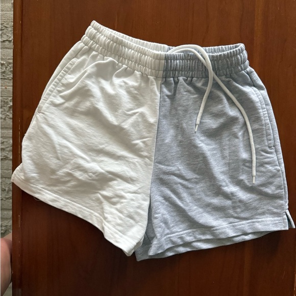 Pants - White and Gray Athletic Shorts
